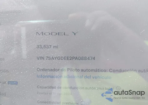 2023 Tesla Model Y Awd/Long Range Dual Motor All-Wheel Drive from USA, damaged, VIN 7SAYGDEE2PA088474